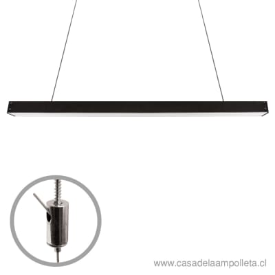 LAMPARA LED LINEAL PENDANT 36W 120CM NEGRO - BLANCO NEUTRO (4000K)1