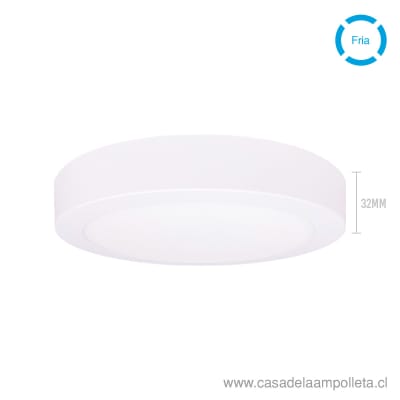 PANEL LED REDONDO SOBREPUESTO 18W 32MM (ALTO) - BLANCO FRÍO (6500K) - FSL1