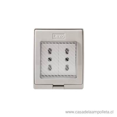 ENCHUFE HYDROBOX SOBREPUESTO DOBLE - LEXO1