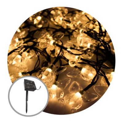 GUIRNALDA SOLAR LED 2W MARIPOSA 5 METROS - BLANCO CÁLIDO (3000K)1