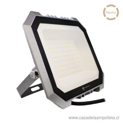 PROYECTOR LED PLANO 100W GRIS - BLANCO NEUTRO (4000K)1