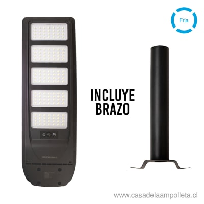 LUMINARIA PÚBLICA LED SOLAR 400W CON SOPORTE PARA FIJACIÓN - BLANCO FRÍO (6500K)1