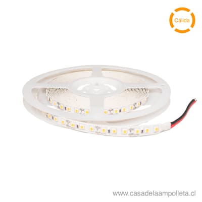 CINTA LED 12V ROLLO 5MTS 7W/M 2835 - BLANCO CÁLIDO (3000K)1