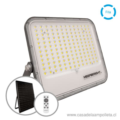 PROYECTOR LED 300W CON PANEL SOLAR Y CONTROL REMOTO - BLANCO FRIO (6000K)1