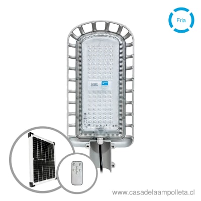 LUMINARIA PUBLICA LED 400W CON PANEL SOLAR, CONTROL REMOTO Y SOPORTE PARA FIJACIÓN - BLANCO FRÍO (6500K)1