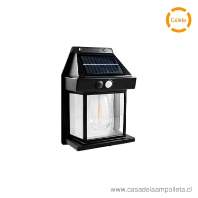 FOCO LED SOLAR 10W CON SENSOR DE MOVIMIENTO - BLANCO CÁLIDO (3000K)