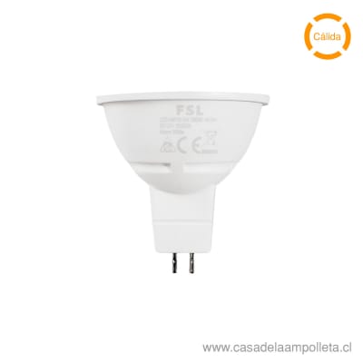 AMPOLLETA LED MR16 12V 5W - BLANCO CÁLIDO (3000K)