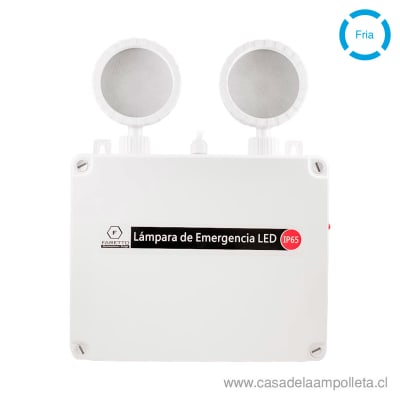 LAMPARA DE EMERGENCIA LED 2 FOCOS 8W1
