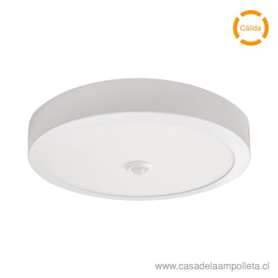 PANEL LED REDONDO SOBREPUESTO 18W CON SENSOR DE MOVIMIENTO - BLANCO CÁLIDO (3000K)