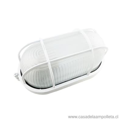 FOCO TORTUGA OVALADO CON REJILLA - BLANCO - FARETTO1