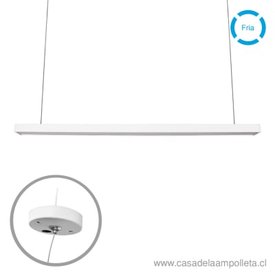 LAMPARA LED LINEAL PENDANT 36W 120CM BLANCO- BLANCO FRIO (6000K)