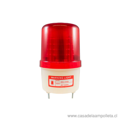 BALIZA LED DESTELLANTE 220V IP45 - ROJA1