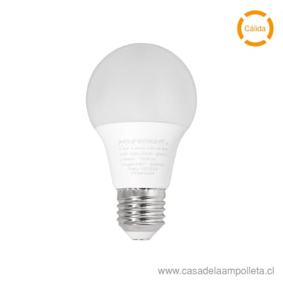 AMPOLLETA LED A60 9W - BLANCO CALIDO (3000K) - MEGABRIGHT1