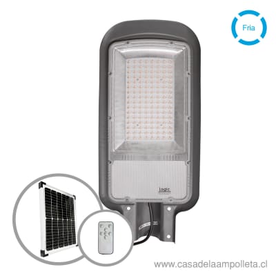 LUMINARIA PUBLICA LED 600W CON PANEL SOLAR, CONTROL REMOTO Y SOPORTE PARA FIJACIÓN - BLANCO FRÍO (6500K)1