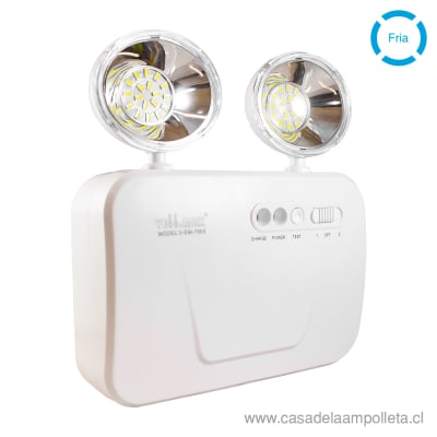 LÁMPARA DE EMERGENCIA LED 2 FOCOS 3W1