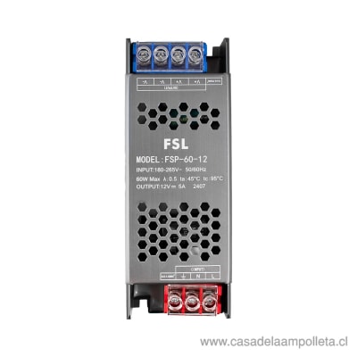 FUENTE DE PODER 12V 60W 5A - FSL1