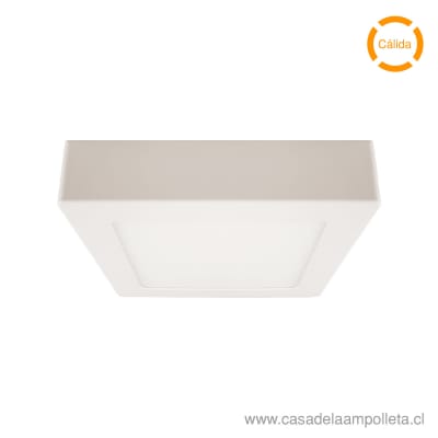 PANEL LED CUADRADO SOBREPUESTO 12W - BLANCO CÁLIDO (3000K) - BYP1