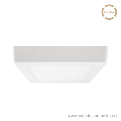 PANEL LED CUADRADO SOBREPUESTO 12W - BLANCO NEUTRO (4000K) - UNILUX1
