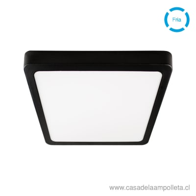 PANEL LED CUADRADO SOBREPUESTO 18W NEGRO - BLANCO FRIO (6500K) - AVC1