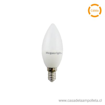 AMPOLLETA LED VELA 5W E14 - BLANCO CÁLIDO (3000K)