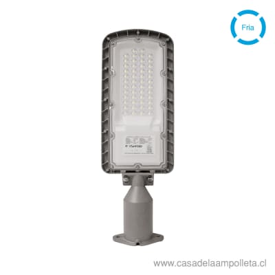 LUMINARIA PUBLICA LED 50W CON FOTOCELDA - BLANCO FRIO (5000K)