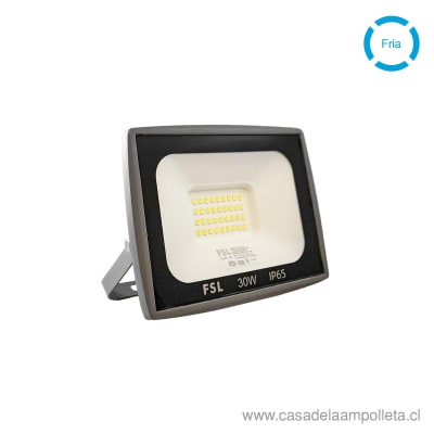 PROYECTOR LED PLANO 30W - BLANCO FRIO (6500K) - FSL1