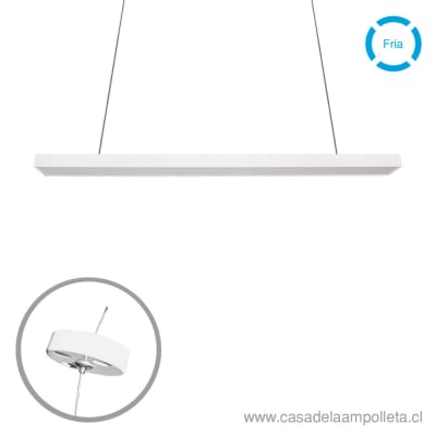 LAMPARA LED LINEAL PENDANT 60W 120CM BLANCO - BLANCO FRIO (6500K)1