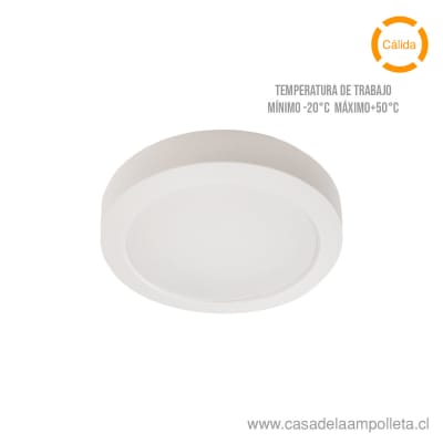 PANEL LED REDONDO SOBREPUESTO 12W - BLANCO CÁLIDO (3000K) - LOGIC1