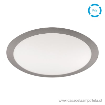 PANEL LED REDONDO EMBUTIDO 24W PLATEADO - BLANCO FRÍO (6500K)