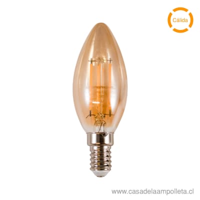 AMPOLLETA LED VINTAGE VELA 5W E14 - BLANCO CÁLIDO (3000K)