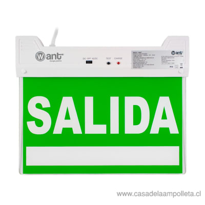 SEÑALÉTICA DE PALABRA SALIDA LED VERDE - 3W1
