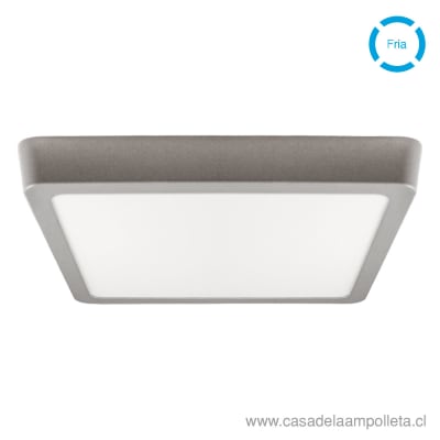 PANEL LED CUADRADO SOBREPUESTO 24W PLATEADO - BLANCO FRIO (6500K) - AVC