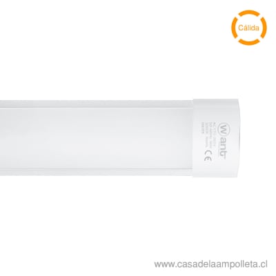 EQUIPO LED FLAT 36W 120CM - BLANCO CÁLIDO (3000K) - WANT1