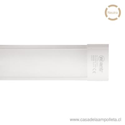 EQUIPO LED FLAT 36W 120CM - BLANCO NEUTRO (4000K) - WANT