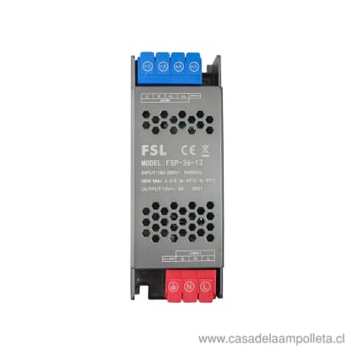 FUENTE DE PODER 12V 36W 3A - FSL1