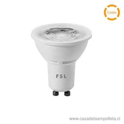 AMPOLLETA LED GU10 6W - BLANCO CÁLIDO (3000K)
