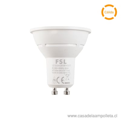 AMPOLLETA LED GU10 6W - BLANCO CÁLIDO (3000K)