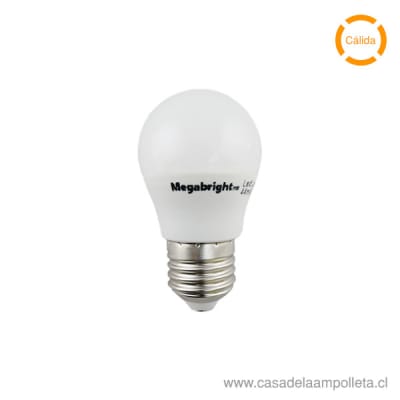 AMPOLLETA LED MINI BOLA G45 5W E27 - BLANCO CÁLIDO (3000K) - MEGABRIGHT1