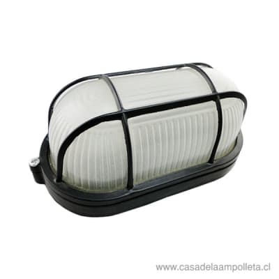 FOCO TORTUGA OVALADO CON REJILLA - NEGRO1