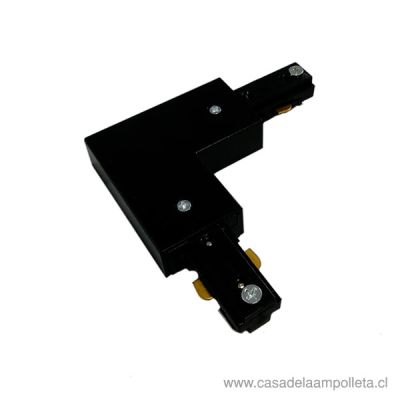 UNIÓN PARA RIEL T3 TIPO L 90° - NEGRO