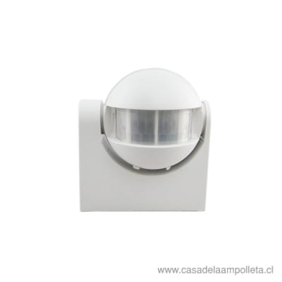 SENSOR DE MOVIMIENTO SOBREPUESTO 180° - COLOR BLANCO