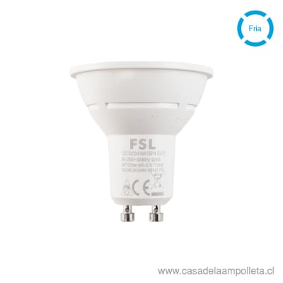 AMPOLLETA LED GU10 6W - BLANCO FRÍO (6500K) - FSL