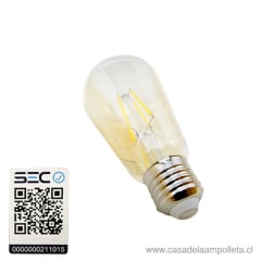 AMPOLLETA LED VINTAGE PERA ST58 6W - BLANCO CÁLIDO (3000K)