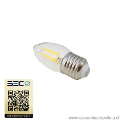AMPOLLETA LED VINTAGE VELA 4W E27 - CÁLIDA