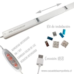 LÁMPARA FUGAS 7W USB 40CM - BLANCO CÁLIDO, NEUTRO Y FRÍO