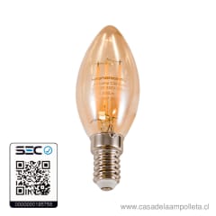 AMPOLLETA LED VINTAGE VELA 5W E14 - BLANCO CÁLIDO (3000K)