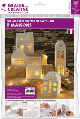 SET 5 CASITAS TROQUELADAS PORTAVELA LED SET 5 CASITAS TROQUELADAS PORTAVELA LED
