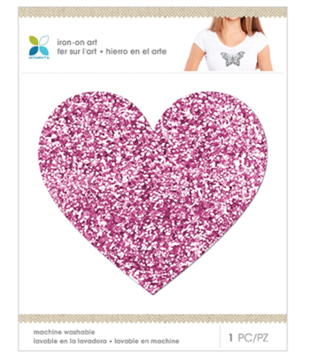 APLICACIÓN TERMOADHESIVA CORAZON GLITTER APLICACIÓN TERMOADHESIVA CORAZON GLITTER