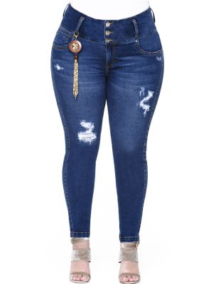 Jeans Levantacola Con Faja Interna JP-2132 Truccos - PaoPink Jeans Levantacola Con Faja Interna JP-2132 Truccos - PaoPink