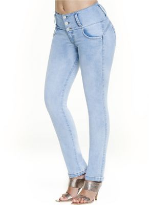 Jeans Levantacola Con Faja Interior J-6140 Truccos - PaoPink Jeans Levantacola Con Faja Interior J-6140 Truccos - PaoPink